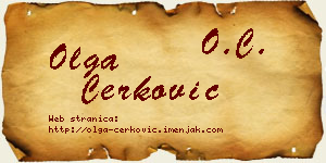 Olga Čerković vizit kartica